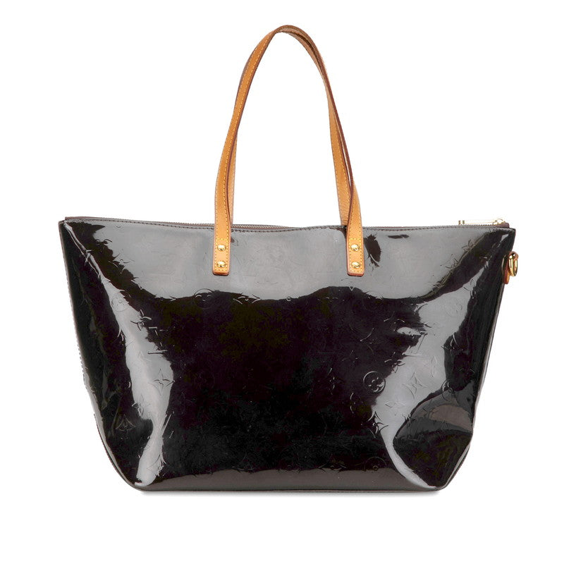 Louis Vuitton Monogram Vernis Belvue GM Shoulder Bag M93589 Amarant Brown Patent Leather Louis Vuitton