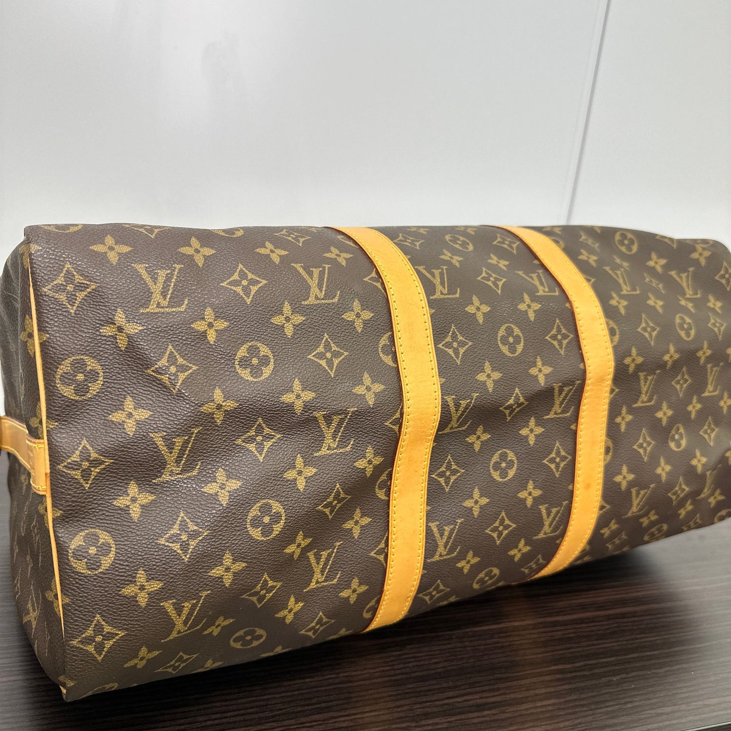 Louis Vuitton Monogram Keepall 55 Boston Bag Brown LB122741