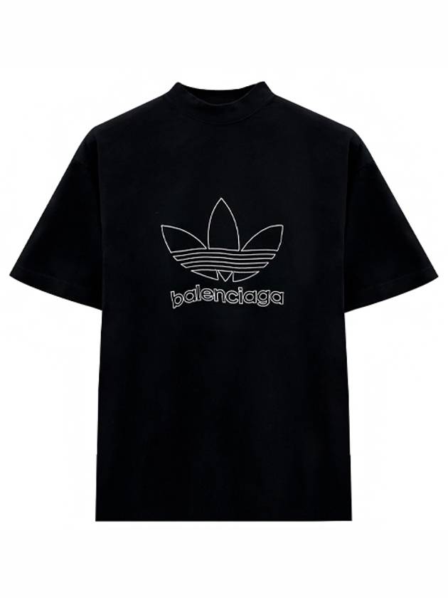Luxury Balenciaga Trending 2026 Logo Printing Oversized Short Sleeve T-Shirt Black