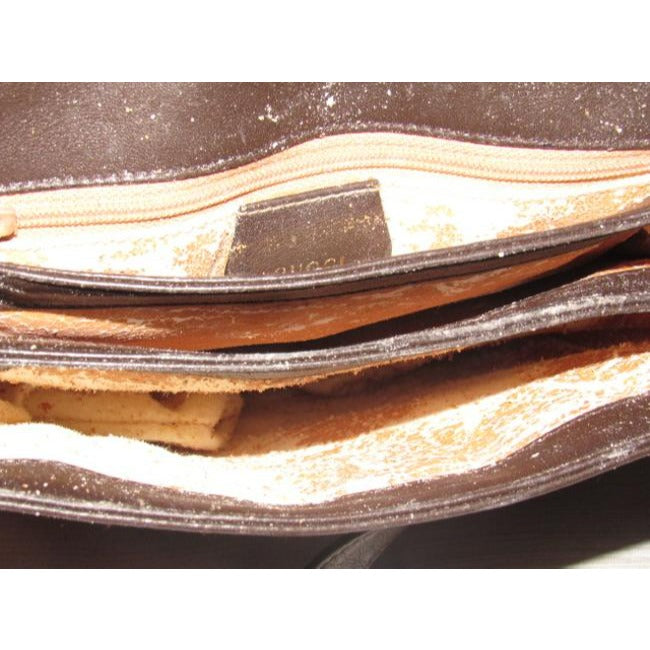 Gucci Vintage Purses Brown Leather Cross Body Bag