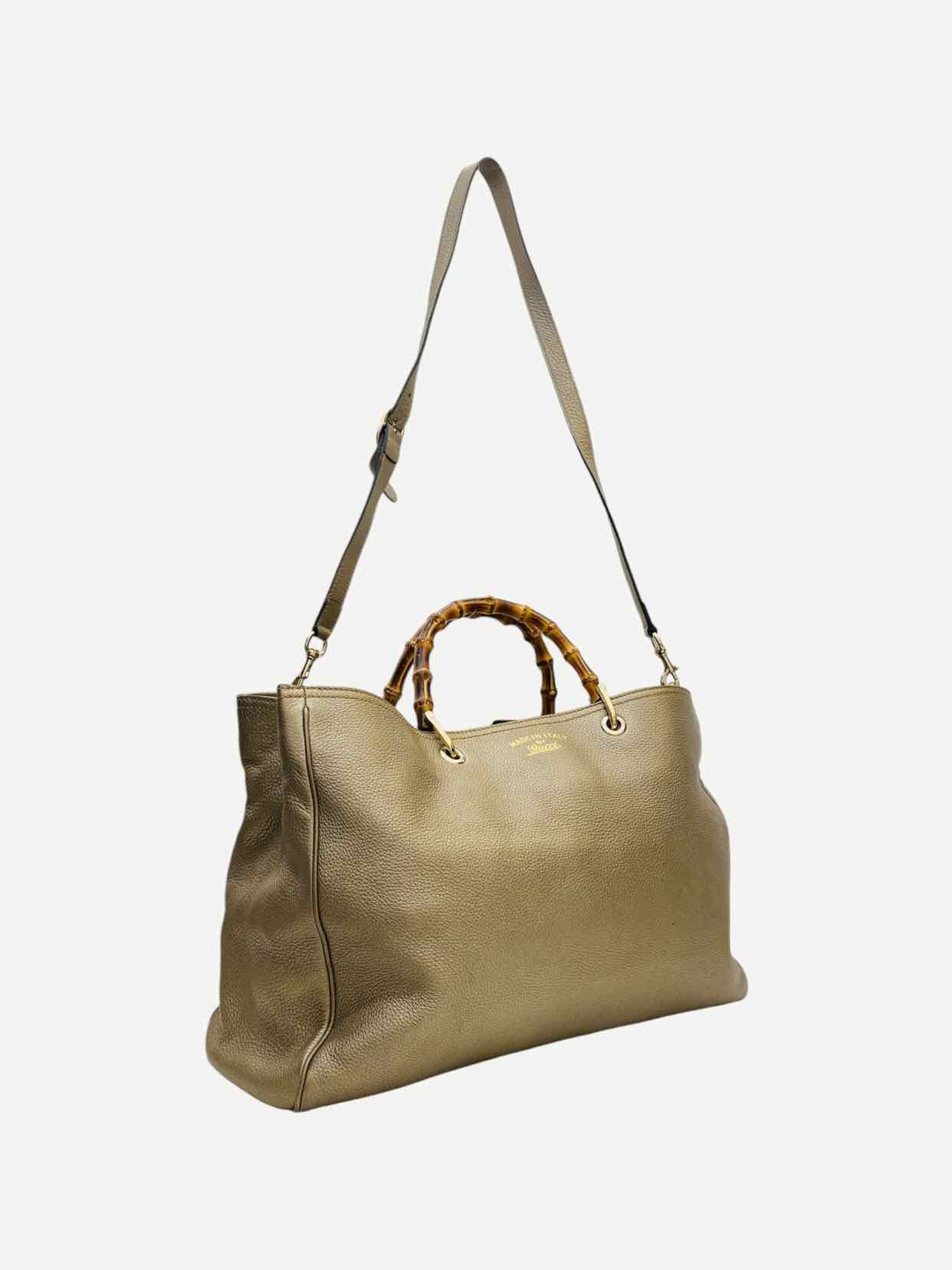 GUCCI Shopper Metallic Gold Top Handle