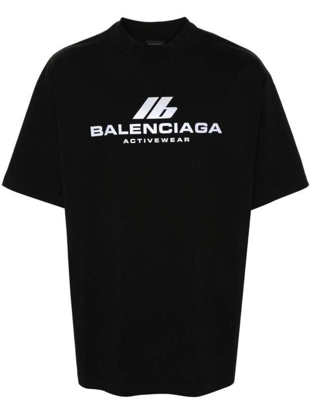 Luxury Balenciaga Trending 2026 Activewear Medium Fit Short Sleeve T-Shirt Black