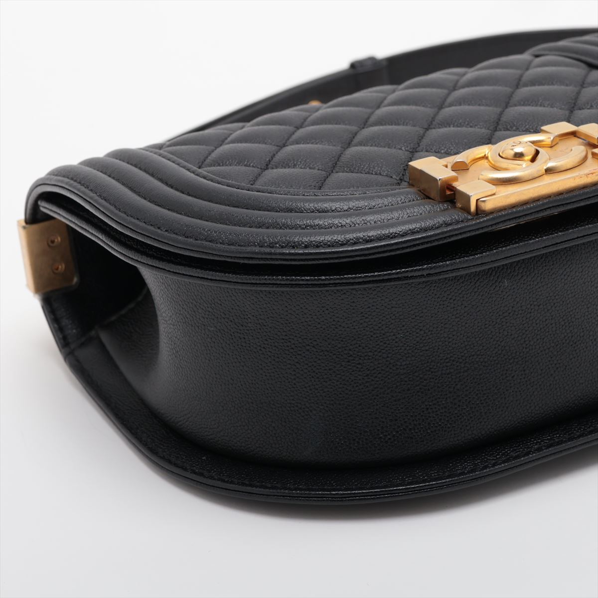 Chanel Boy Chanel Caviar S Chain Shoulder Bag Black G