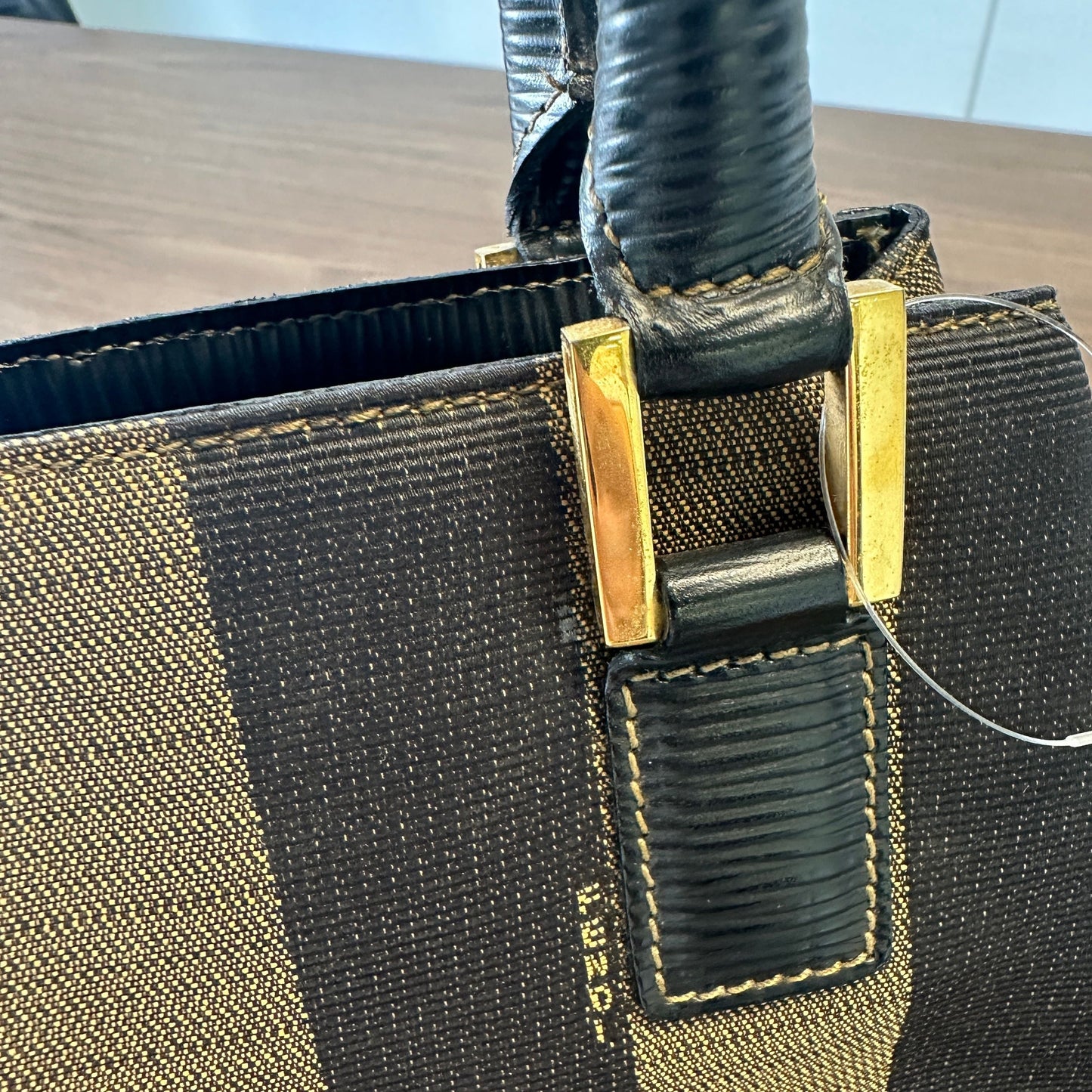 Fendi Pecan Pattern Bucket Leather X Canvas LB120193
