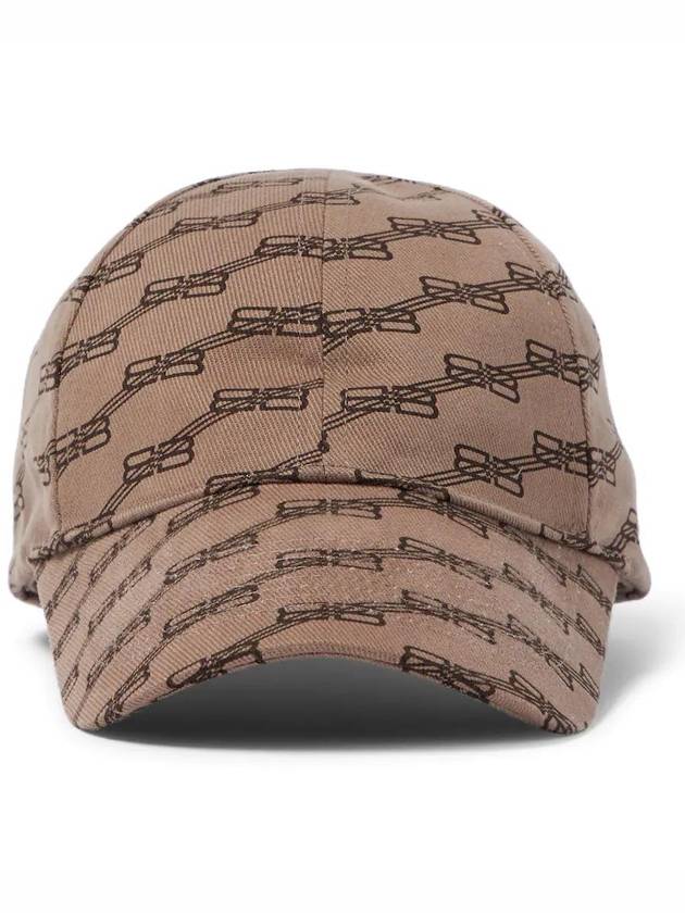 Luxury Balenciaga Trending 2026 BB Monogram Cotton Drill Ball Cap Beige