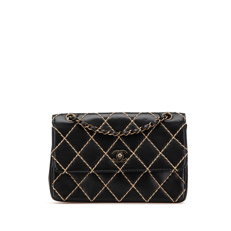Chanel Coco Wild Stitch Lambskin Shoulder Bag