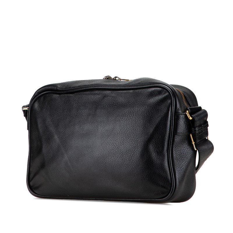 Gucci Logo Print Leather Shoulder Bag