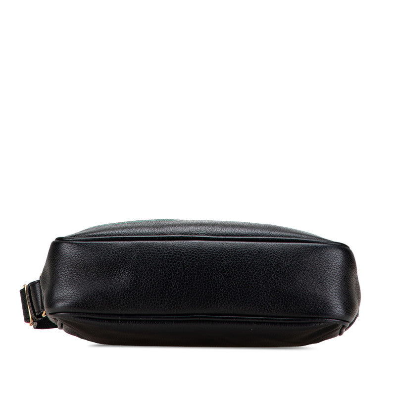 Gucci Logo Print Leather Shoulder Bag