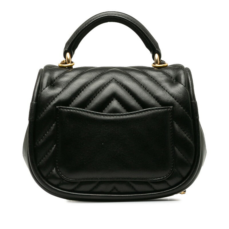Chanel Coco Mark V Stitch Leather 2way Shoulder Bag Classic Flap