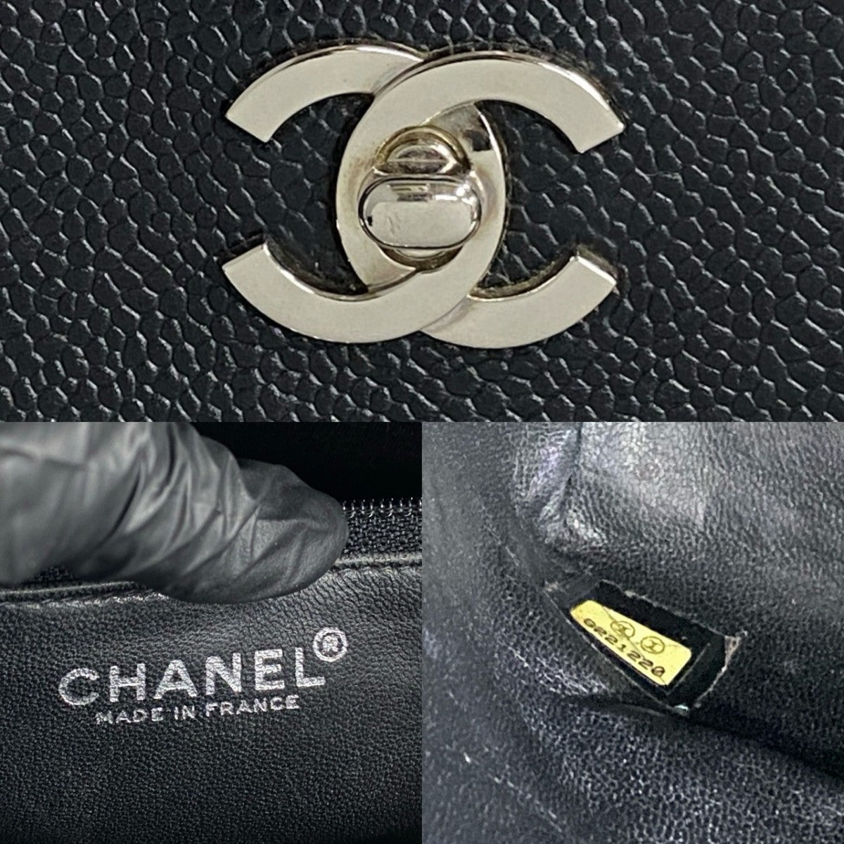 CHANEL Tote Bag leather black COCO Mark Women