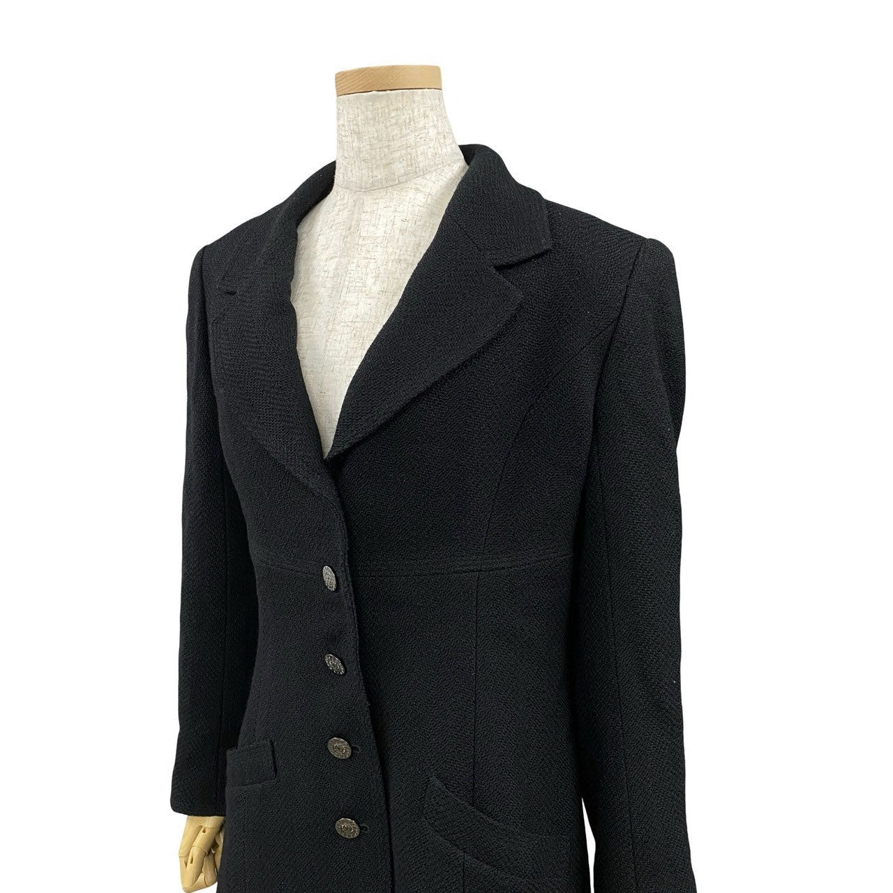 Chanel Coco Mark Wool Nylon Silk Lycra Jacket Handbag