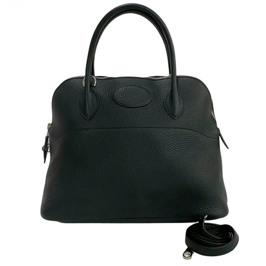 HERMES Shoulder Bag Taurillon Clemence black Bored 31