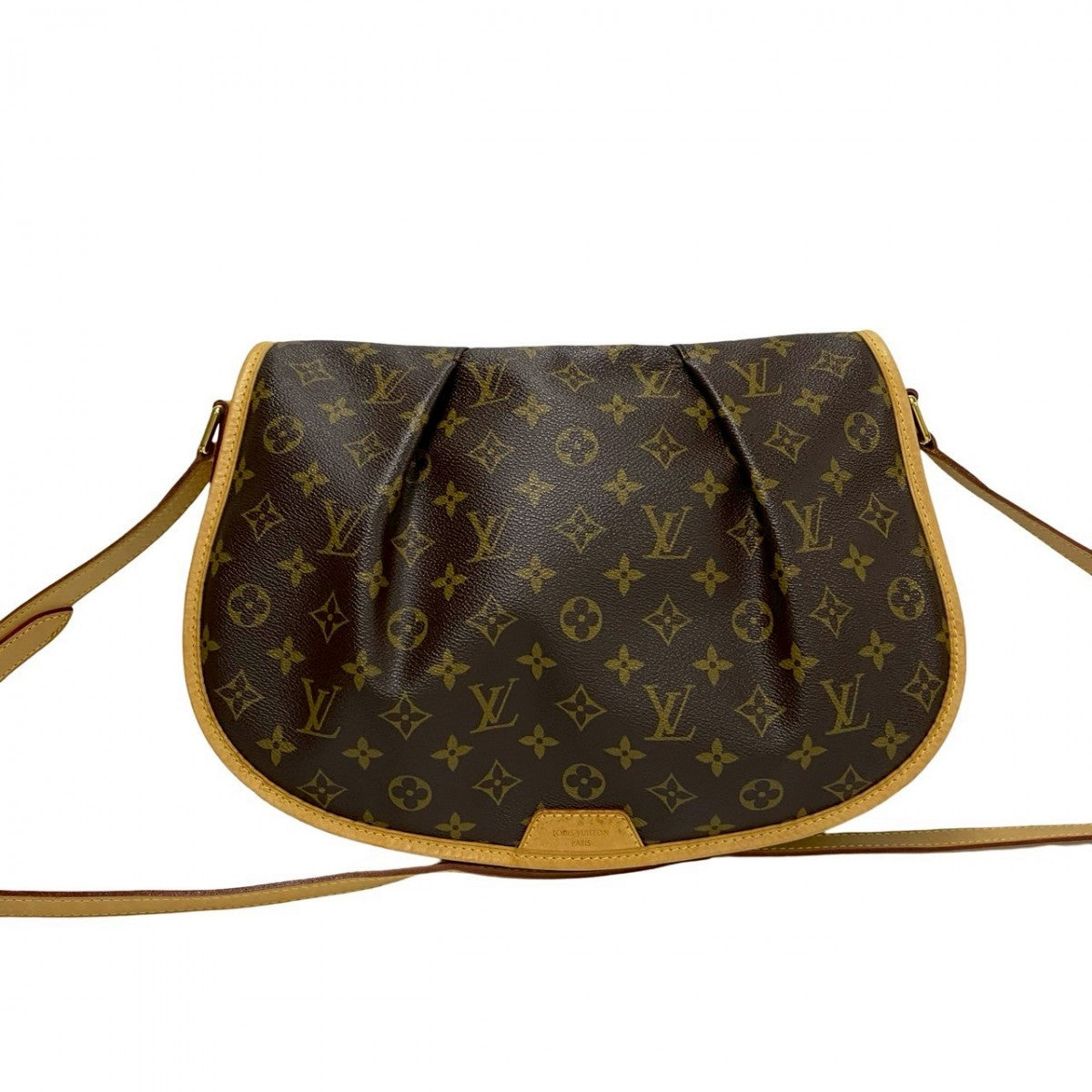 LOUIS VUITTON Shoulder Bag M40473 Leather, PVC Brown Monogram Menilmontan MM mens(Unisex)