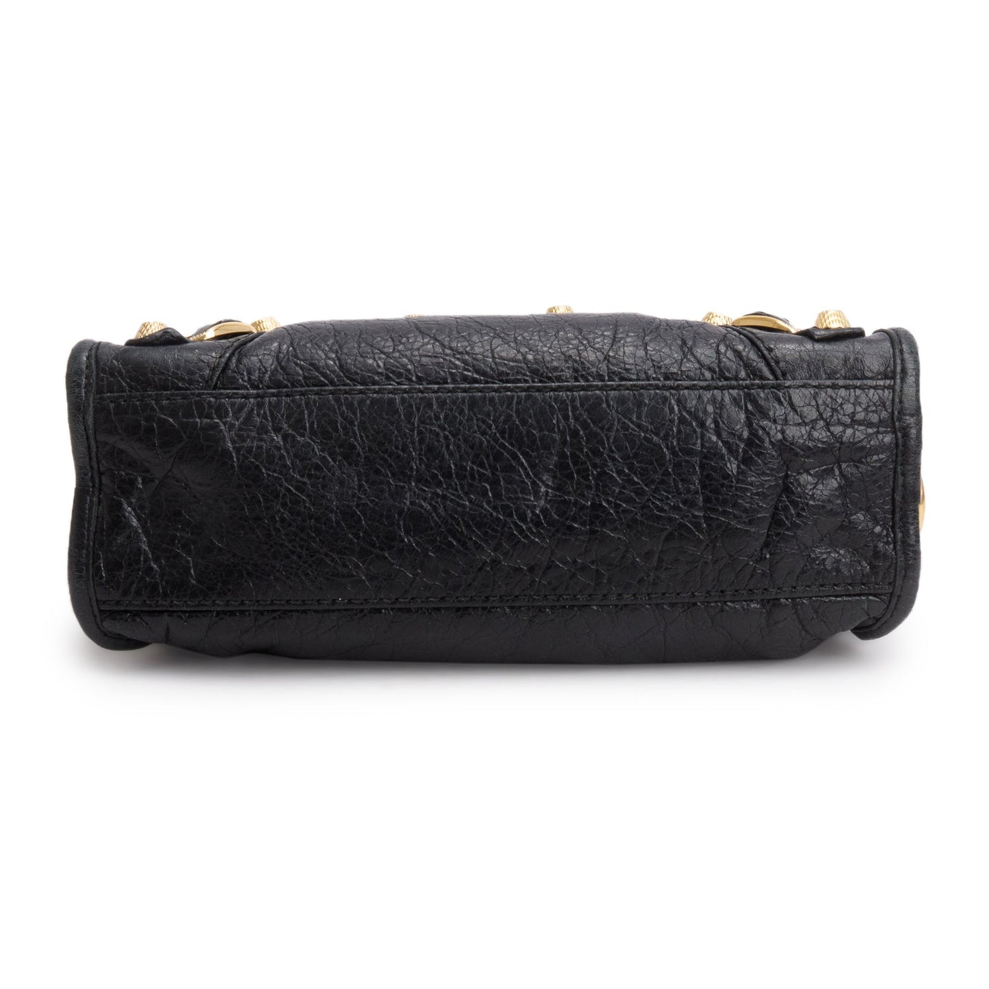 Balenciaga Black Arena Lambskin Leather Classic Mini City Bag