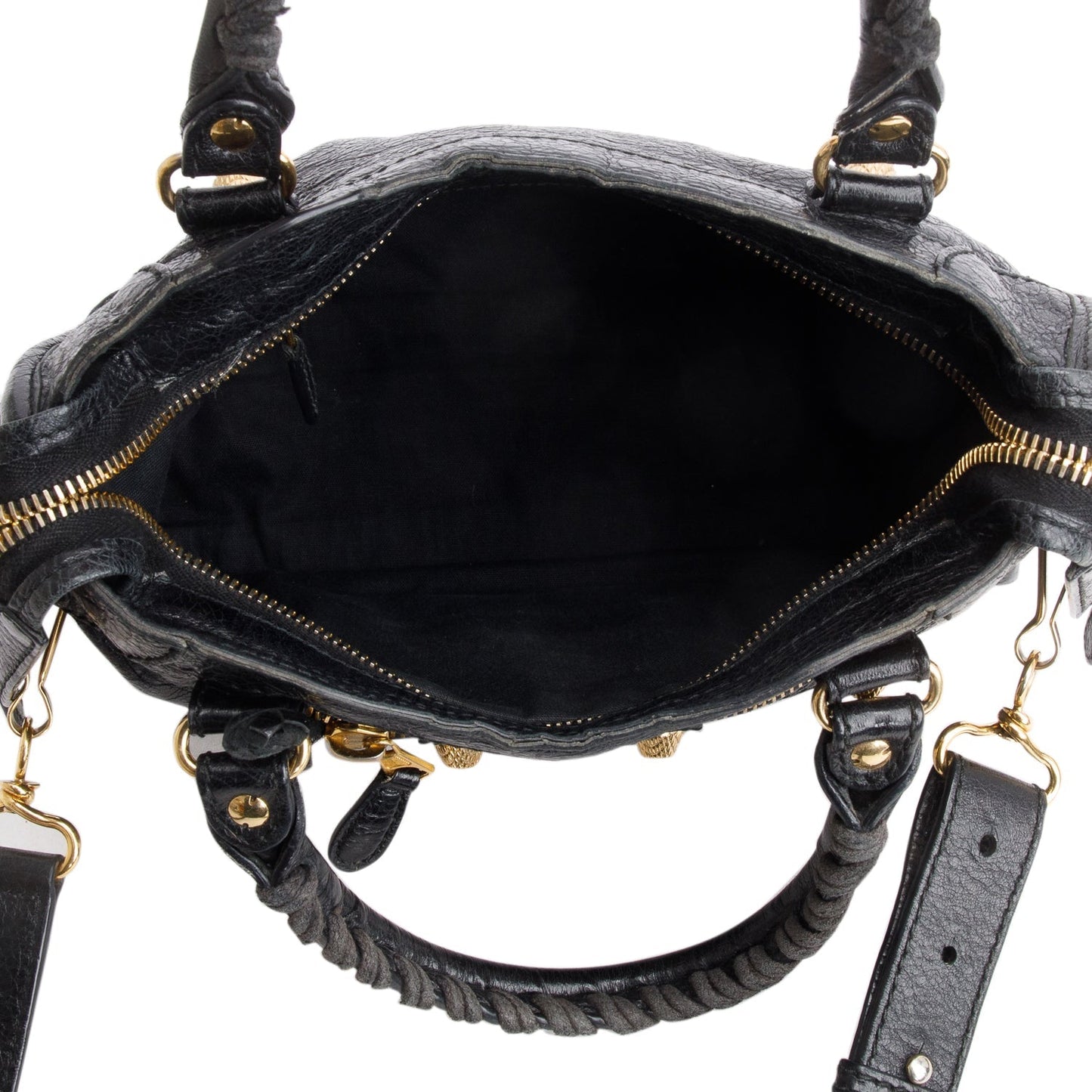 Balenciaga Black Arena Lambskin Leather Classic Mini City Bag
