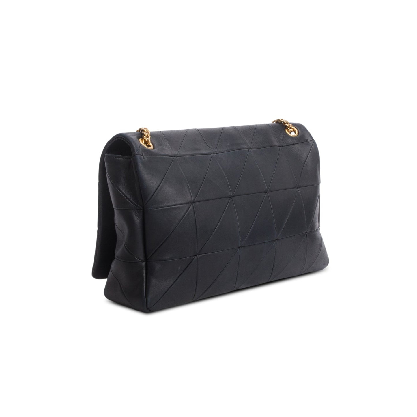 Saint Laurent Black Lambskin Matelasse Monogram Large Jamie 4.3 Shoulder Bag