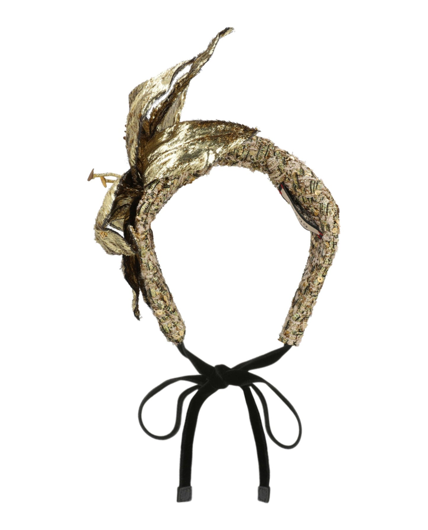 Gucci Womens Metallic Floral Statement Headband
