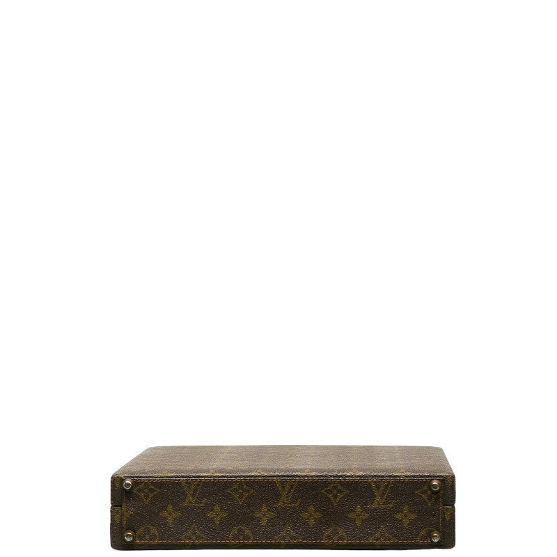 Louis Vuitton Monogram Vertical Trunk Attachment Case Brown PVC Leather Louis Vuitton