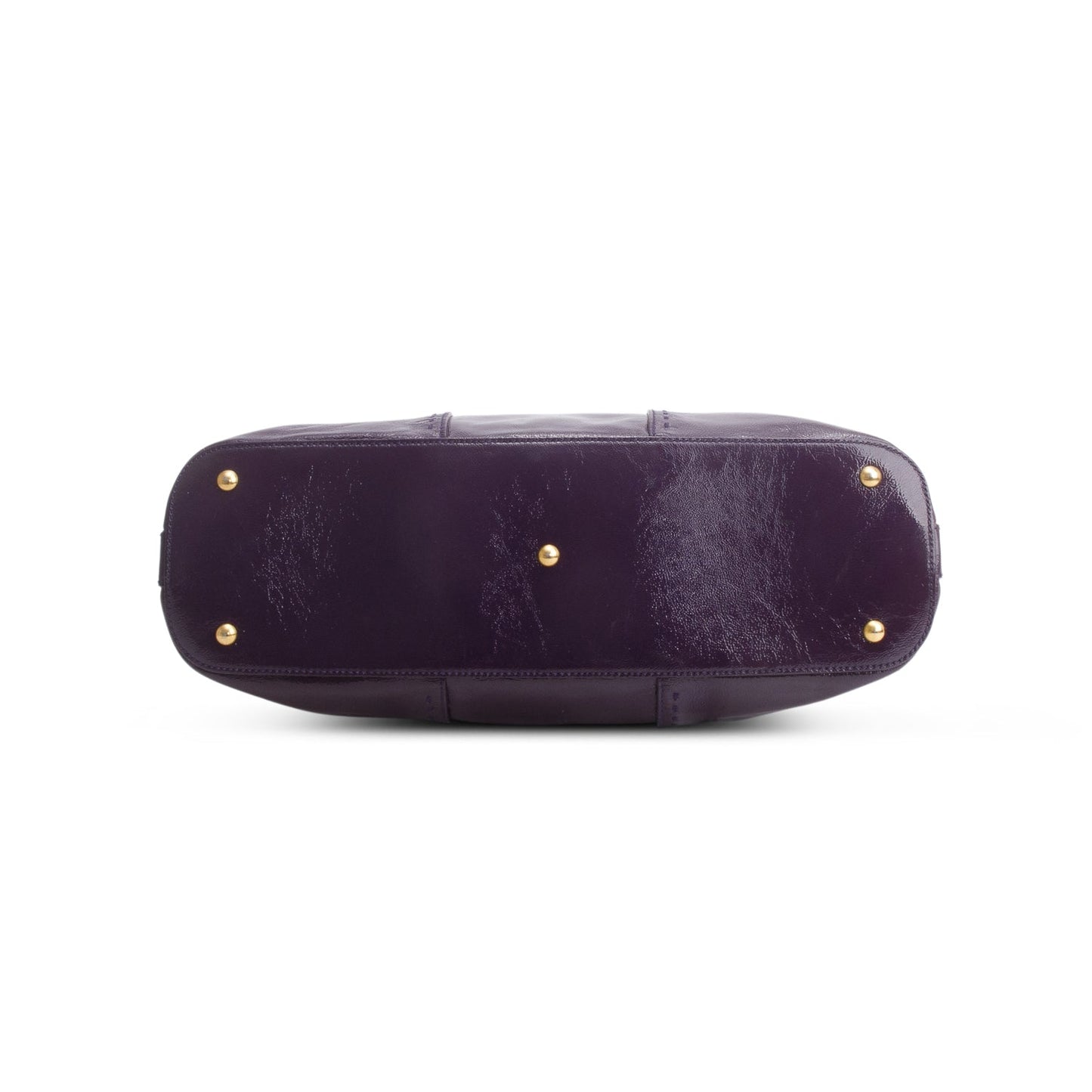 Saint Laurent Purple Patent Leather Muse Bag