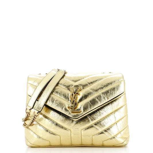 Luxury Saint Laurent Trending 2025 Loulou Shoulder Bag Matelasse Chevron Patent Small