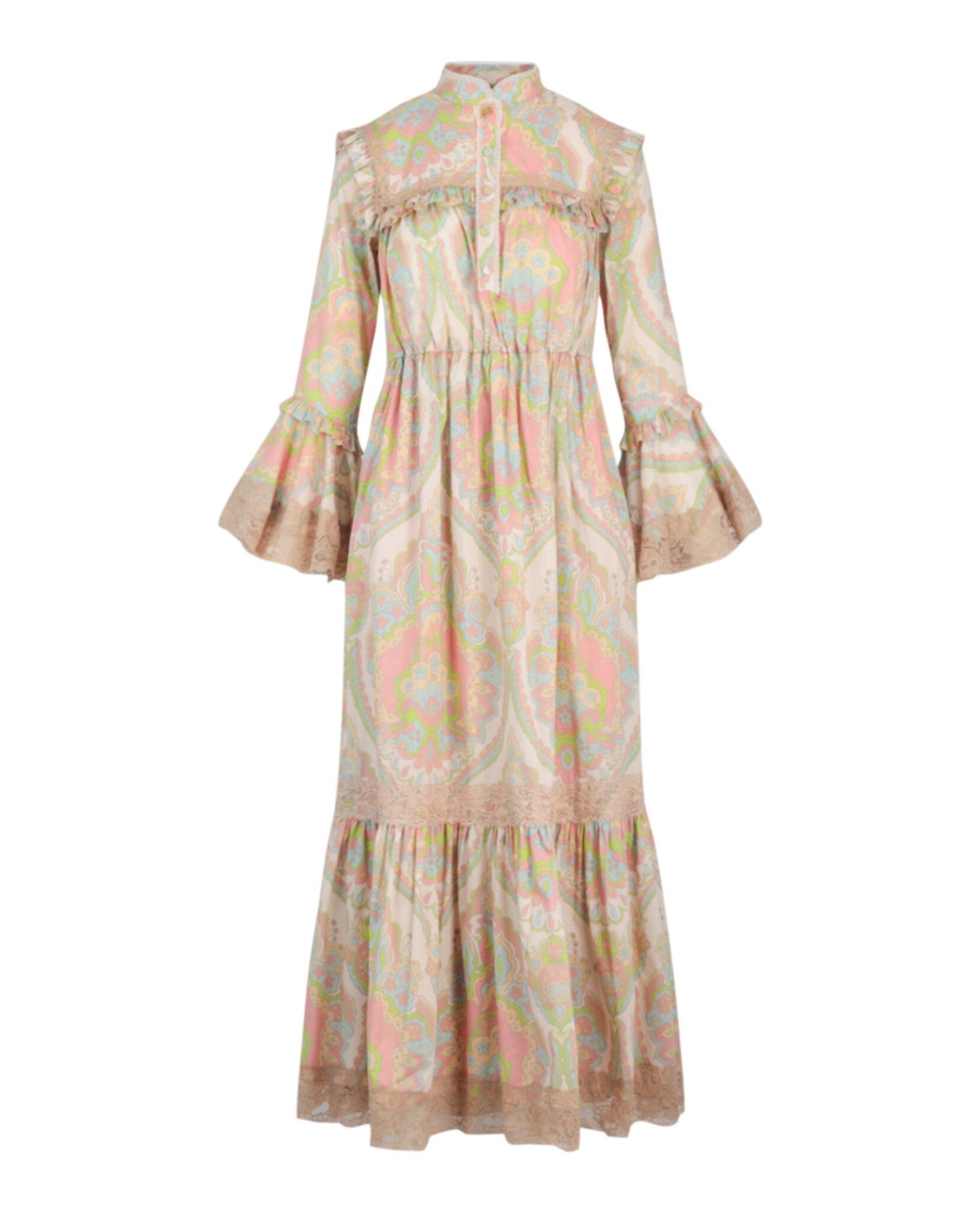 Gucci Womens Floral Lace Maxi Dress