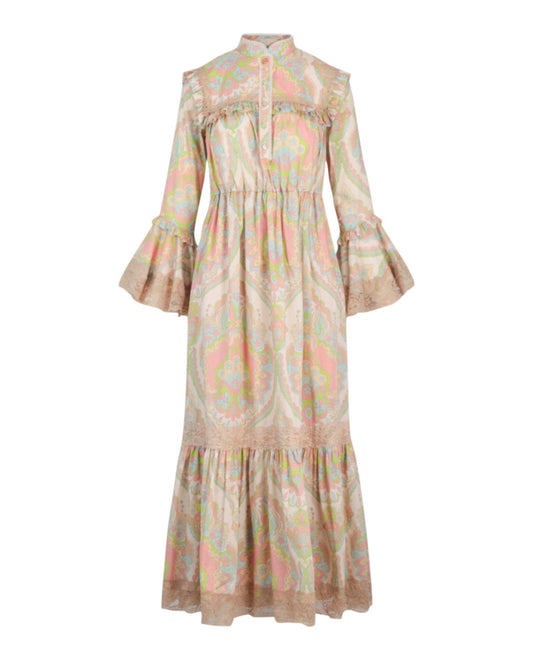 Gucci Womens Floral Lace Maxi Dress