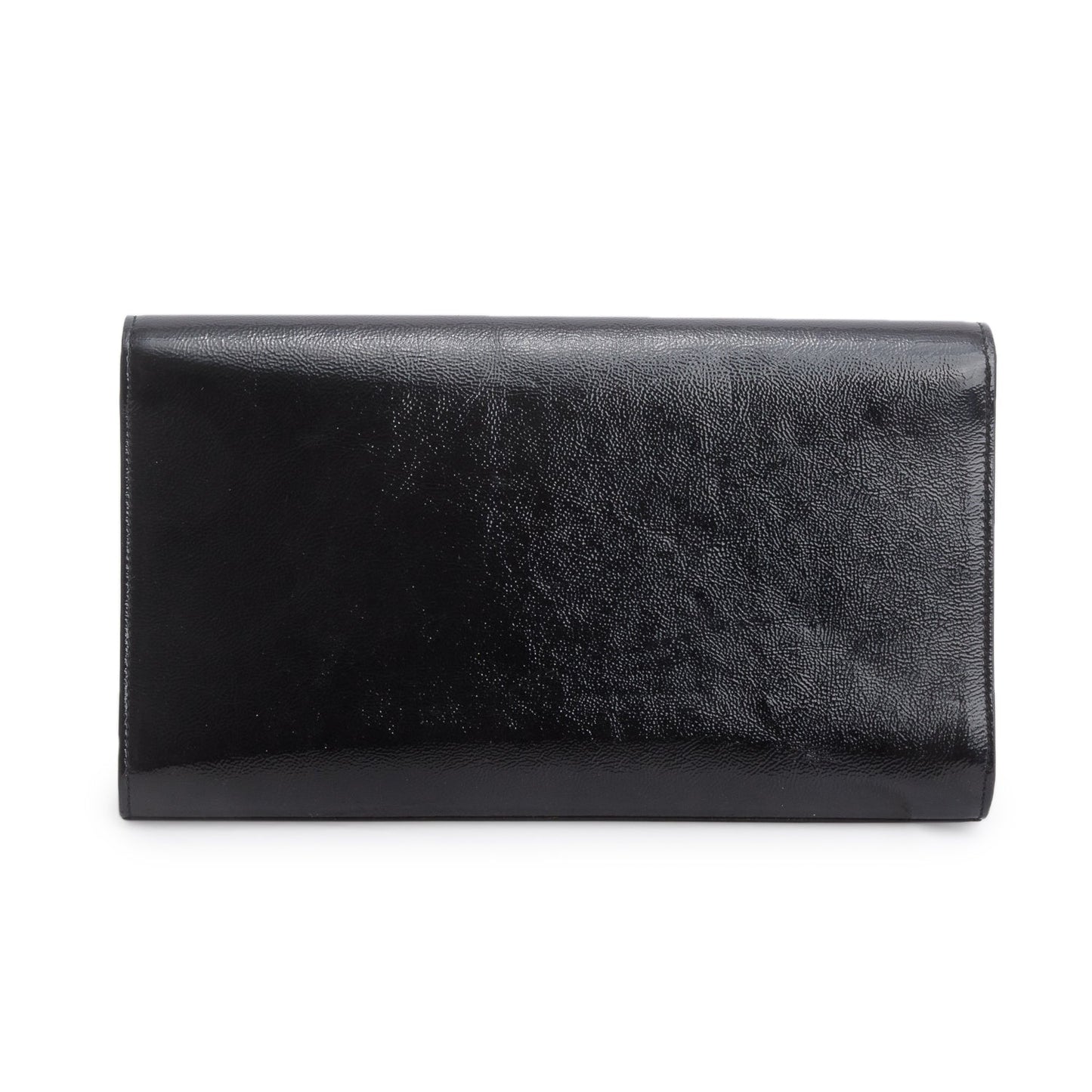 Saint Laurent Black Patent Leather Belle de Jour Clutch
