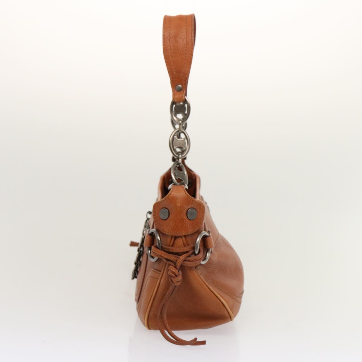 Luxury CELINE Shoulder Bag Leather Brown  70338