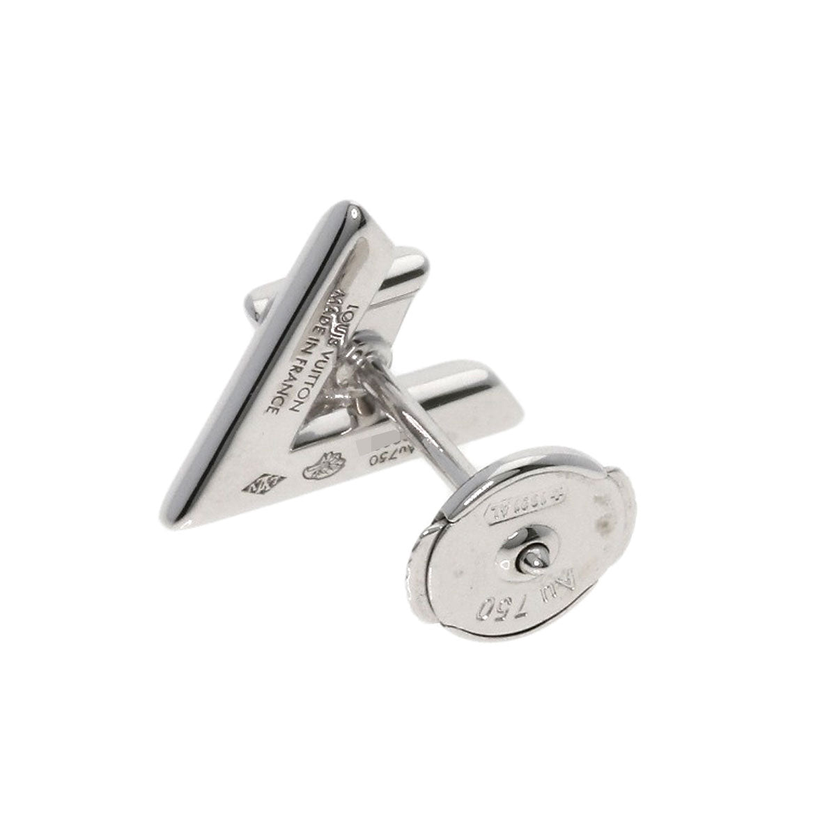 LOUIS VUITTON Pierce K18WG Silver Vault One Diamond One Side Only