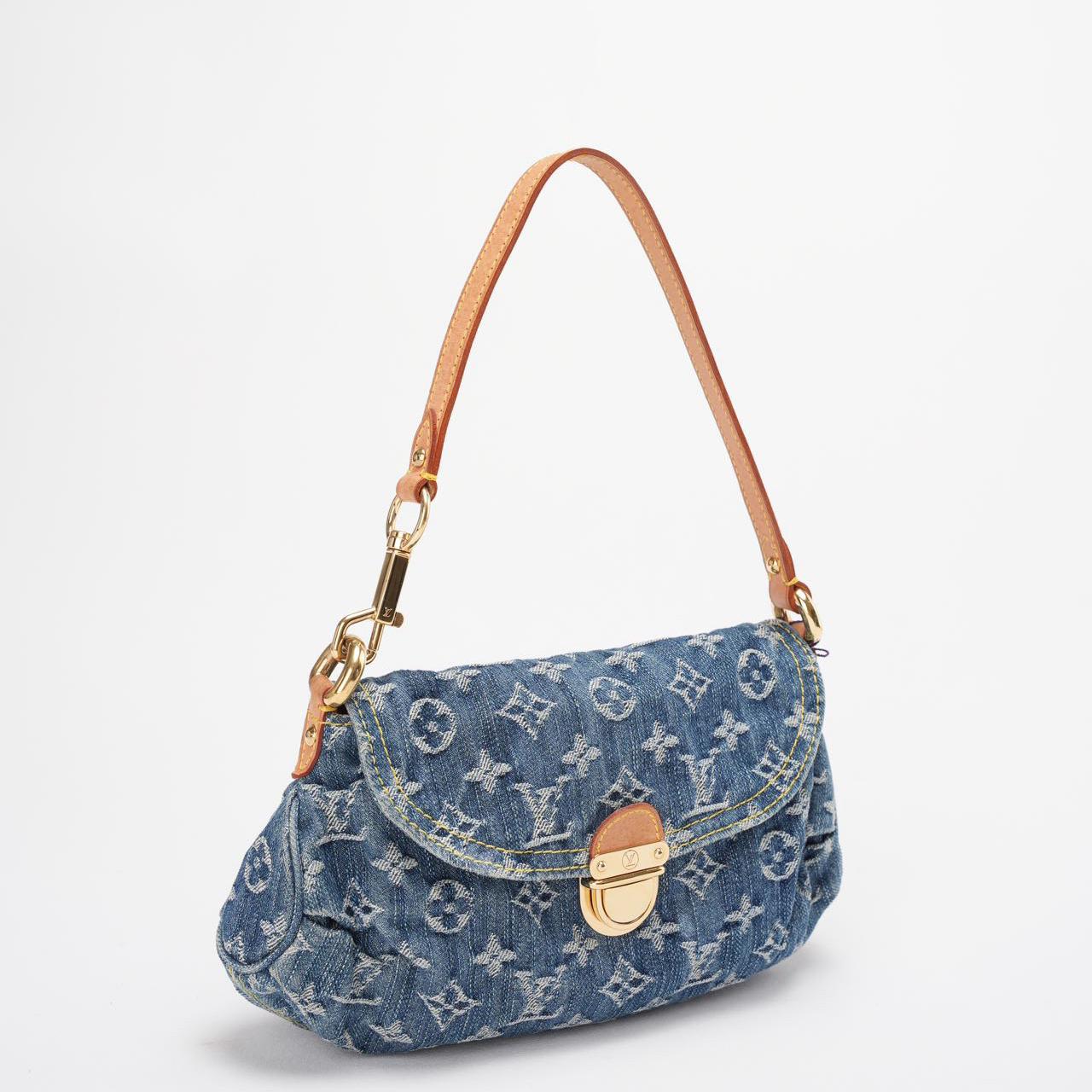 Louis Vuitton Pleaty  Monogram Mini Denim Handbag