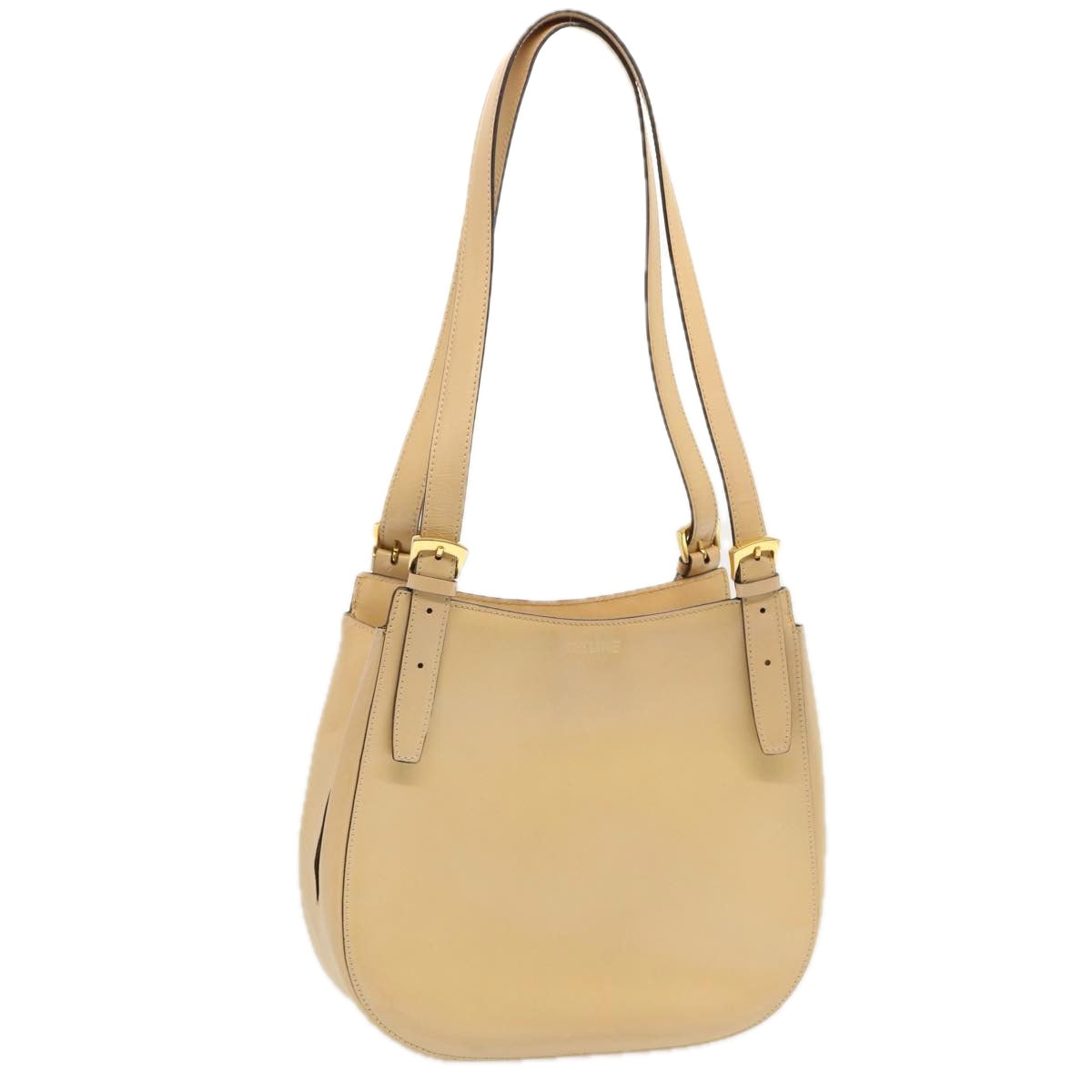 Luxury CELINE Shoulder Bag Leather Beige  70575