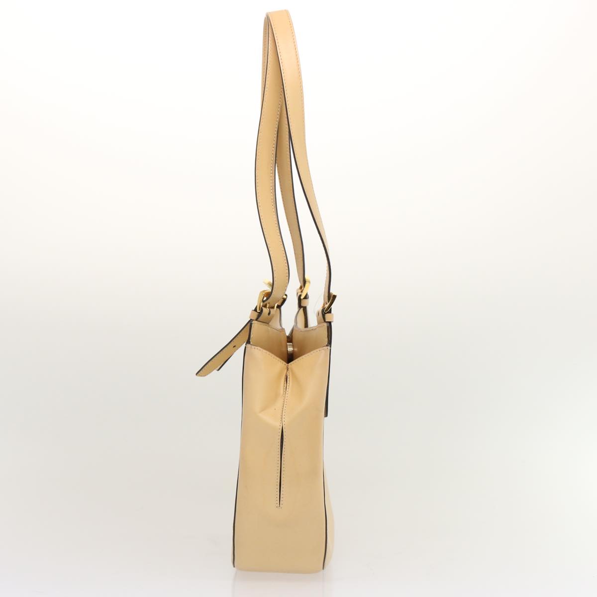 Luxury CELINE Shoulder Bag Leather Beige  70575