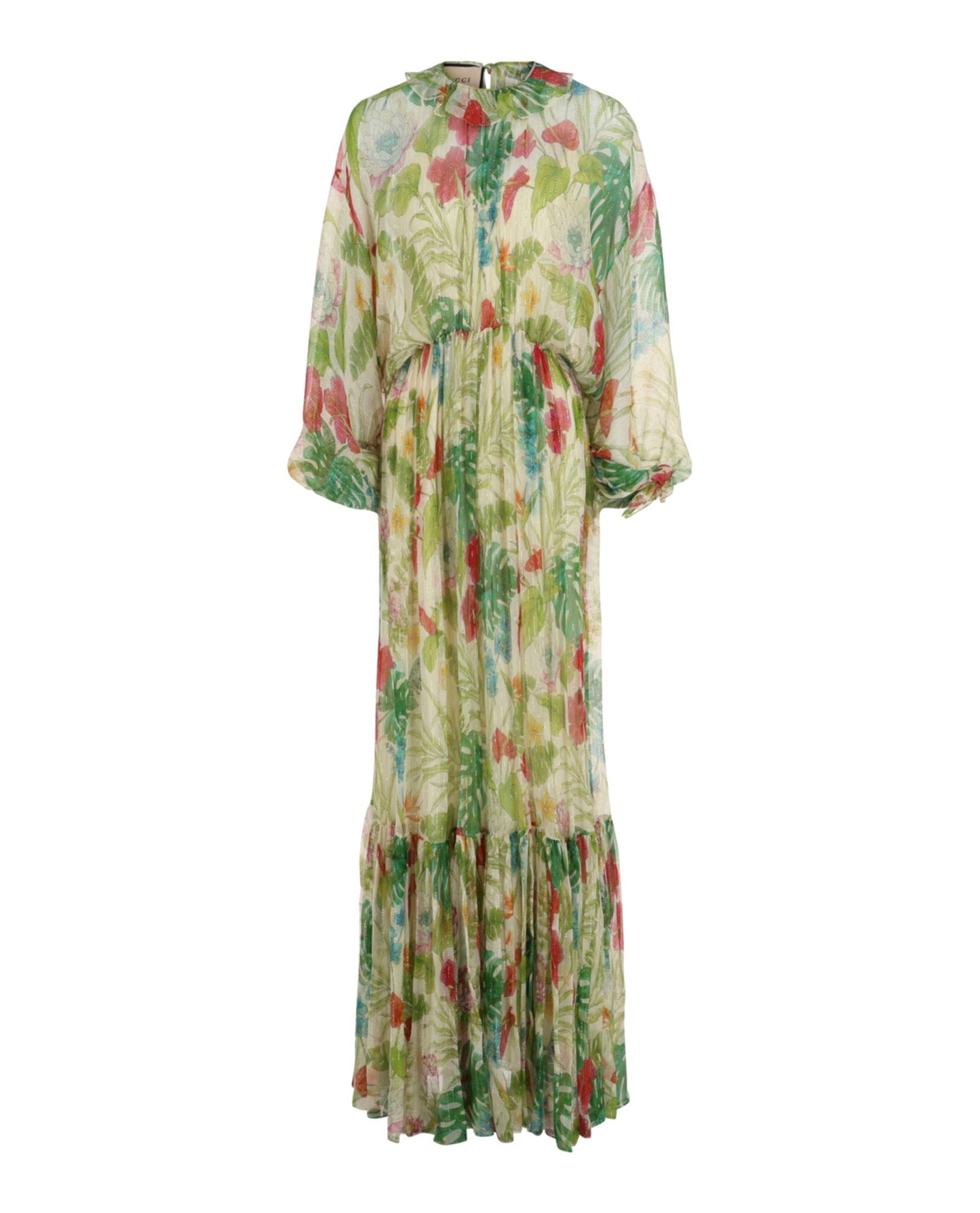 Gucci Womens Floral Print Maxi Dress