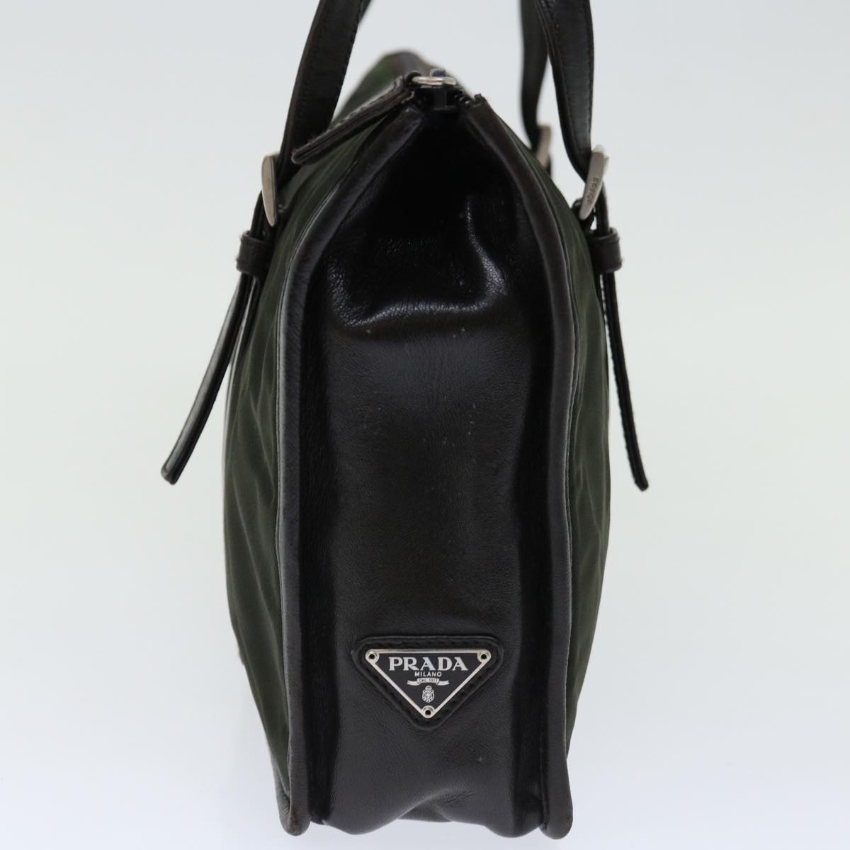 PRADA Shoulder Bag Nylon Khaki Auth 70585