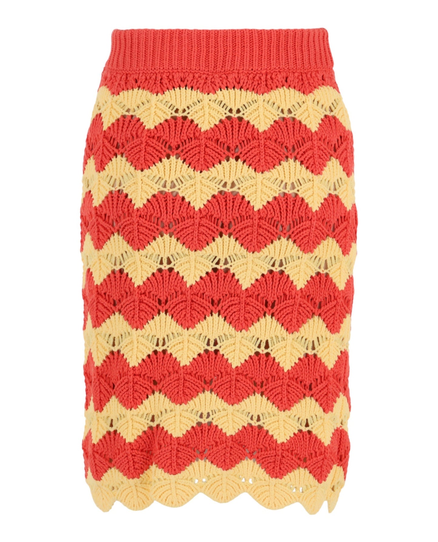 Gucci Womens Chevron Knit Skirt