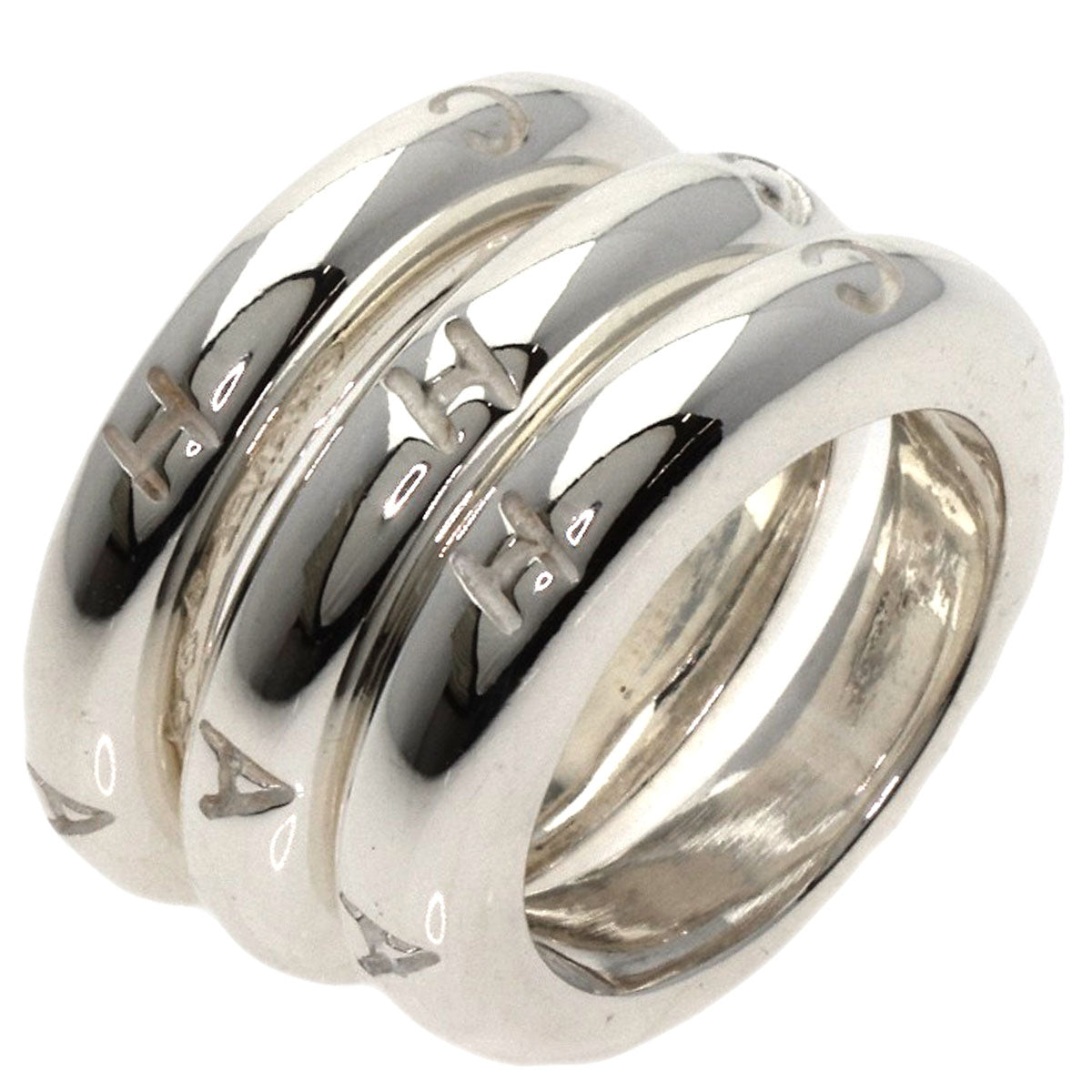 CHANEL Ring SV Silver logo triple