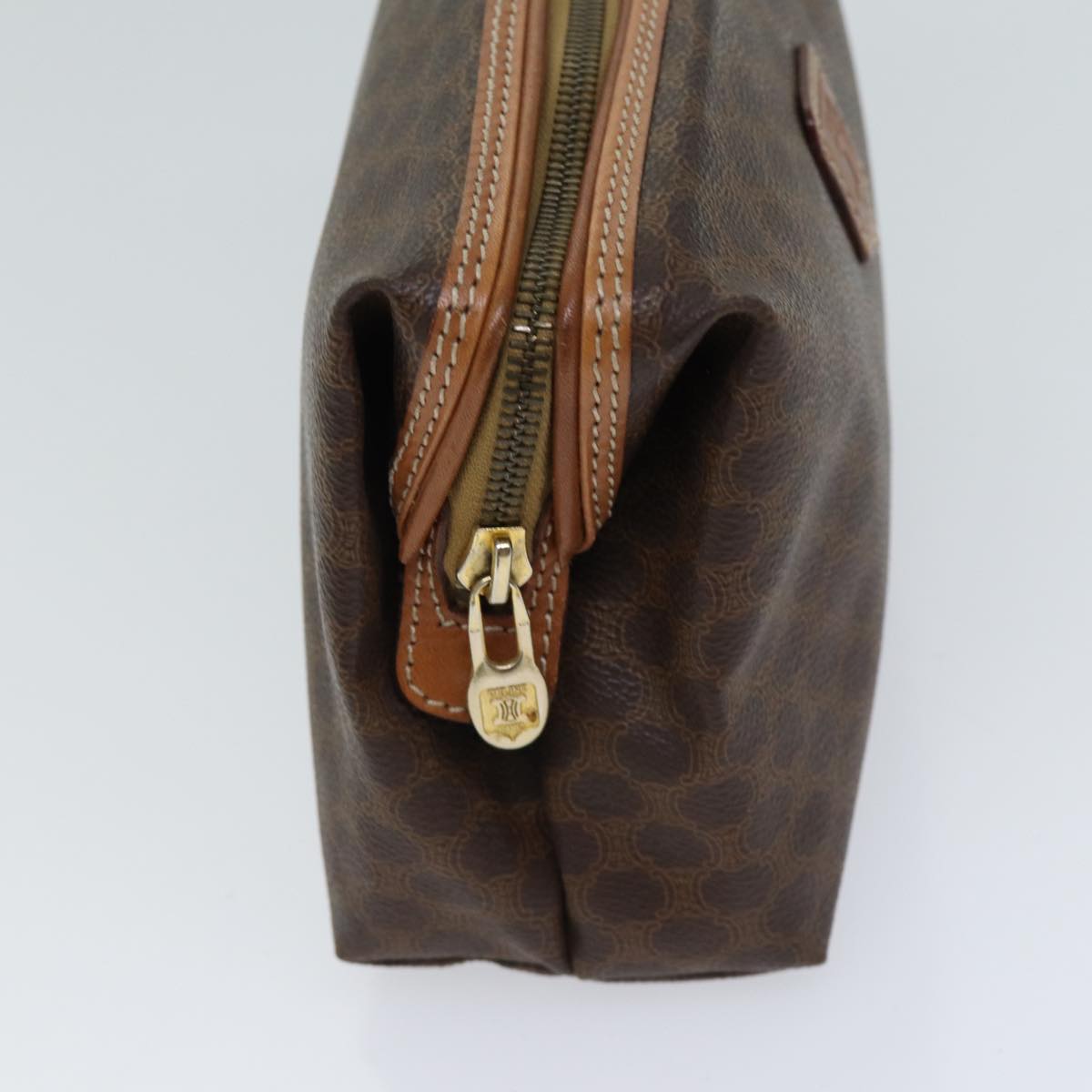 Luxury CELINE Macadam Canvas Pouch PVC Beige  70803