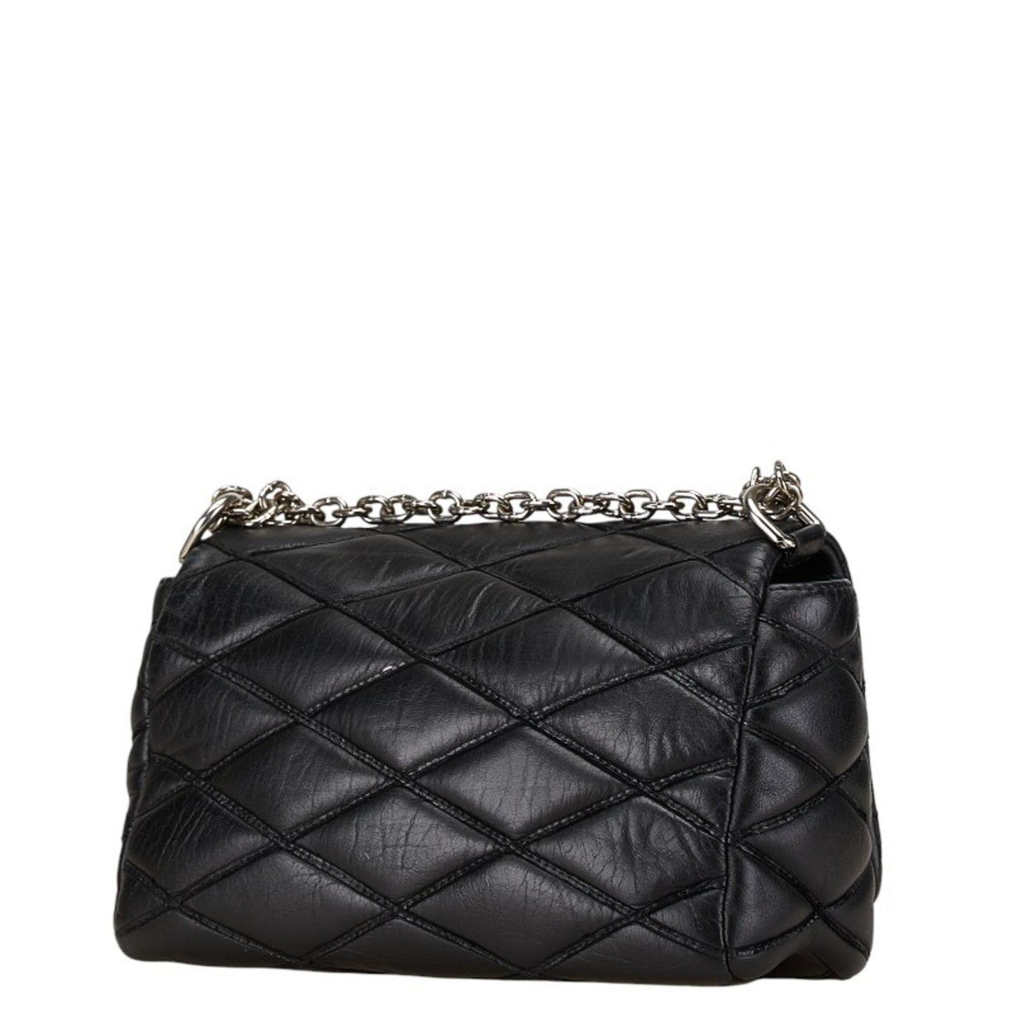 Louis Vuitton Malletage Noir Leather Shoulder Bag