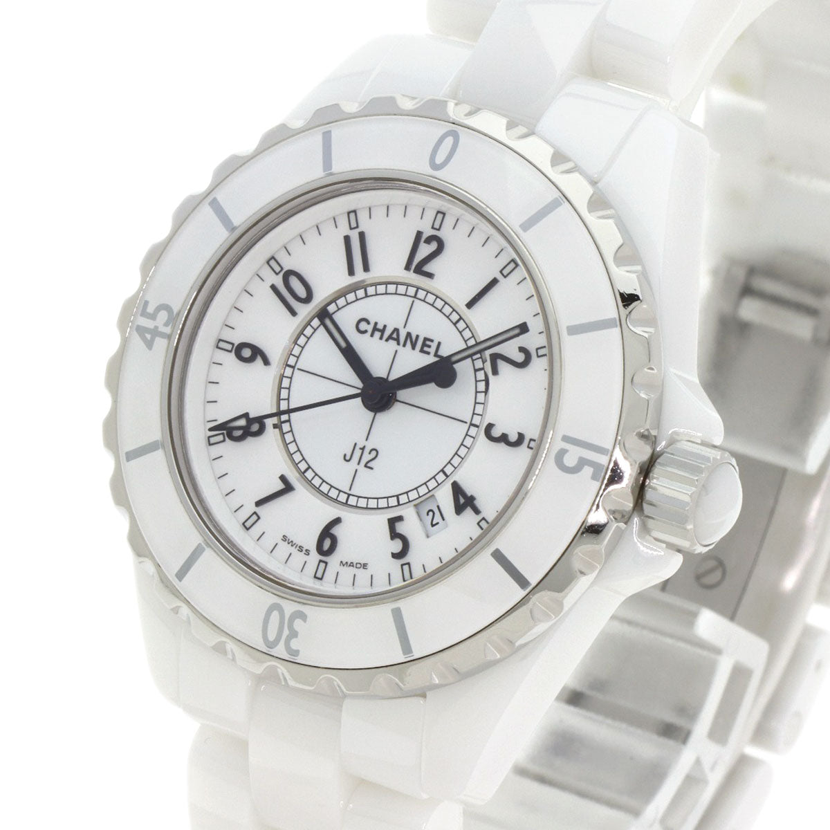 CHANEL Watches Quartz H0968 ceramic white J12 1.3" White Ceramic white dial