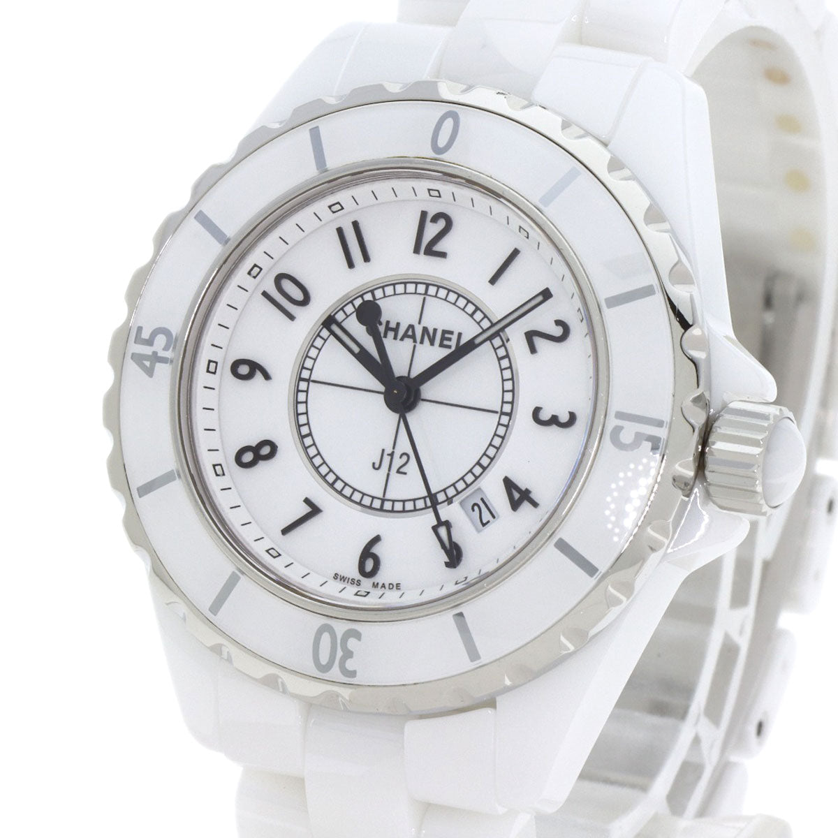 CHANEL Watches Quartz H0968 ceramic white J12 1.3" White Ceramic white dial