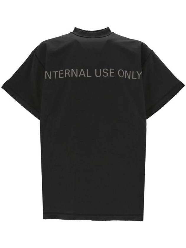 Luxury Balenciaga Trending 2026 Inside Out Oversized Distressed Short Sleeve T-Shirt Black