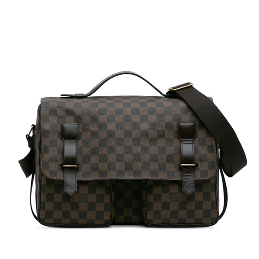 Brown Louis Vuitton Damier Ebene Broadway Satchel