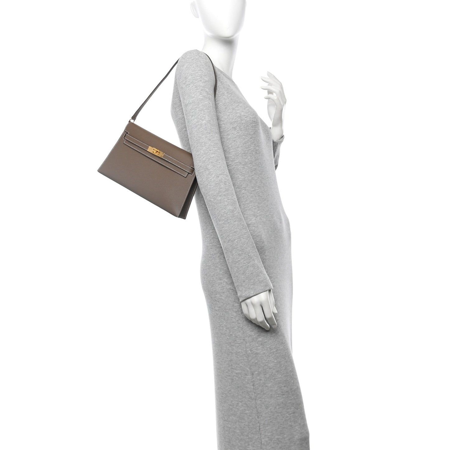 Hermes Madame Calfskin Kelly Elan Etoupe