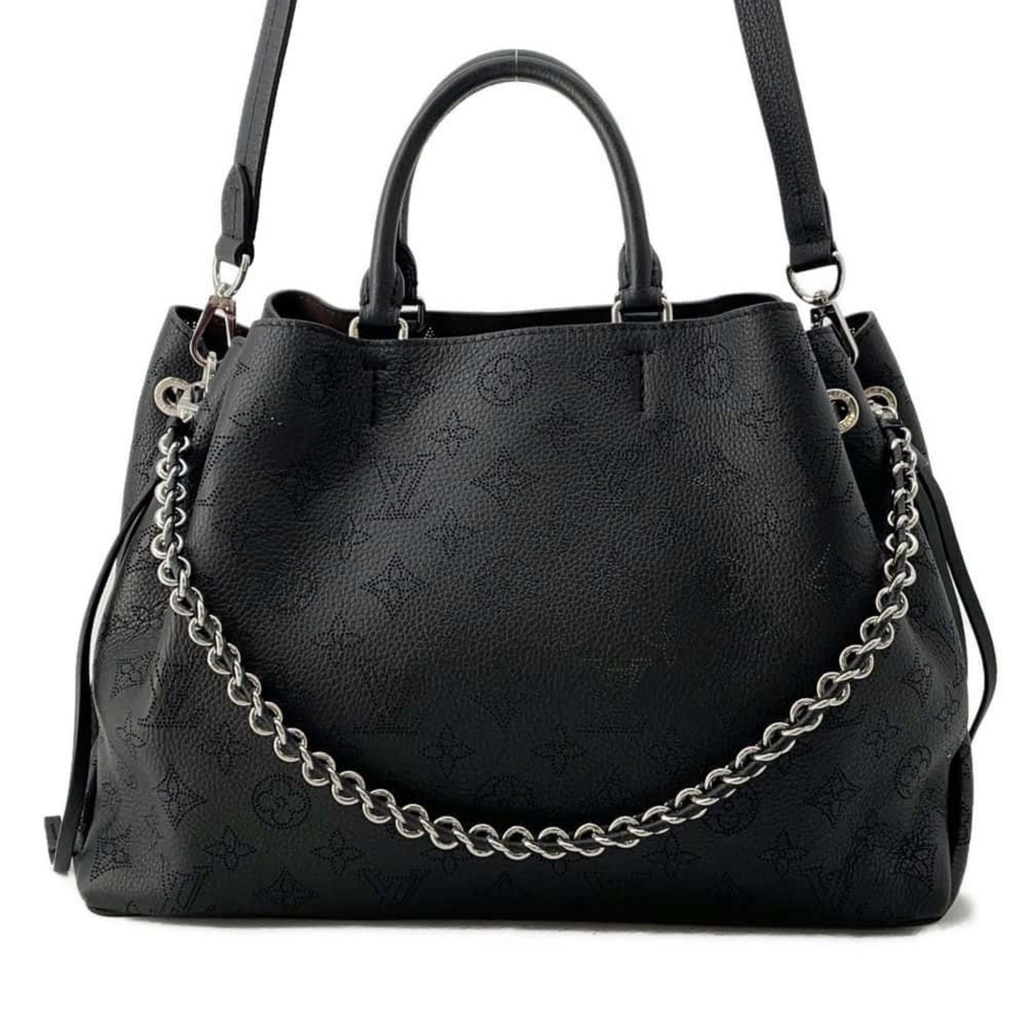 Louis Vuitton  Noir Monogram Mahina Leather Handbag Shoulder Bag