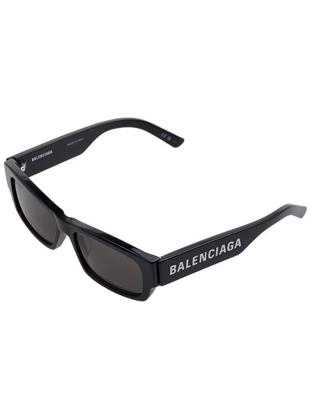 Luxury Balenciaga Trending 2026 Acetate Rectangular Frame Sunglasses Black