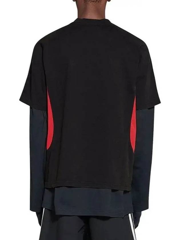 Luxury Balenciaga Trending 2026 Logo Print Medium Fit Short Sleeve T-Shirt Black