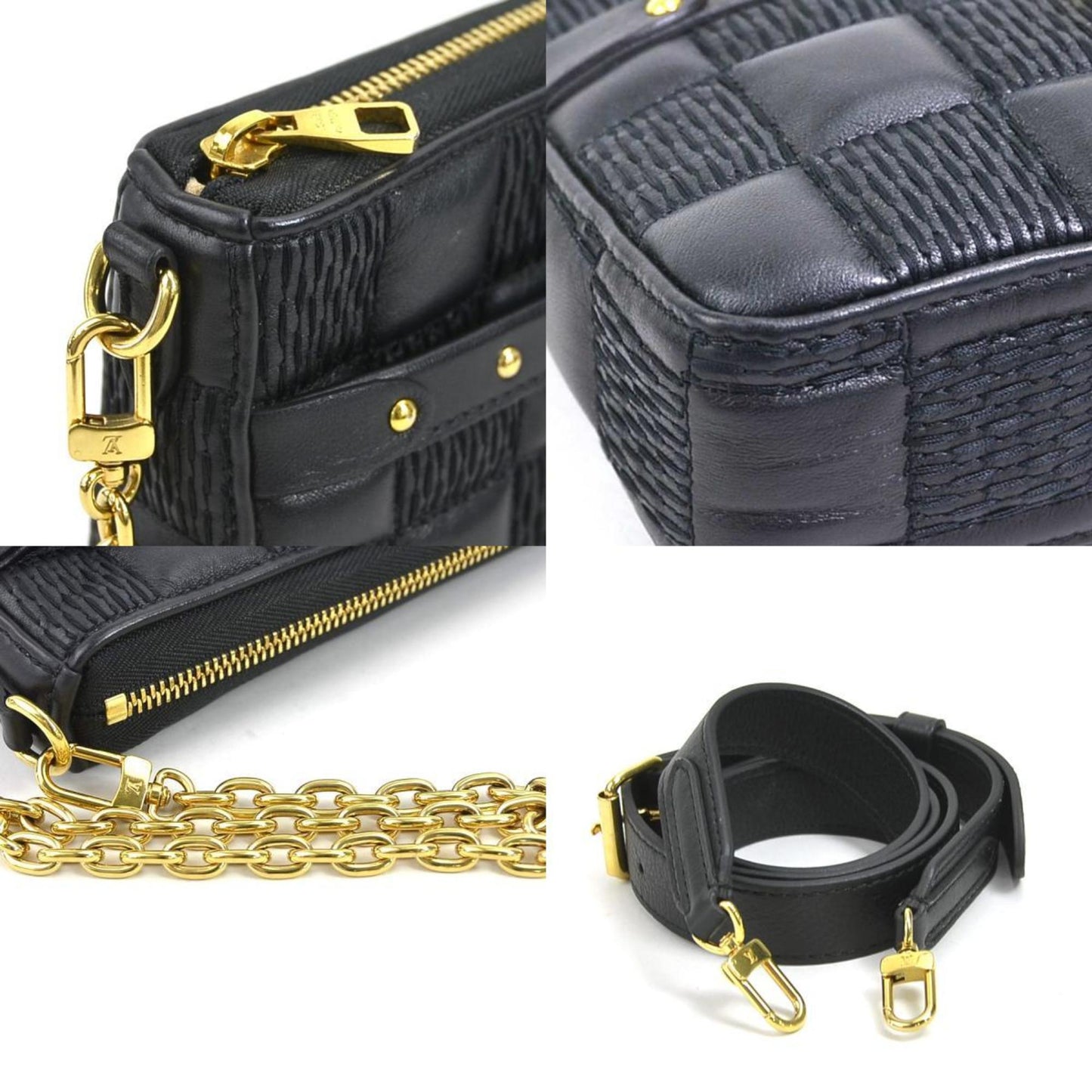 Louis Vuitton  Leather Pochette Shoulder Bag