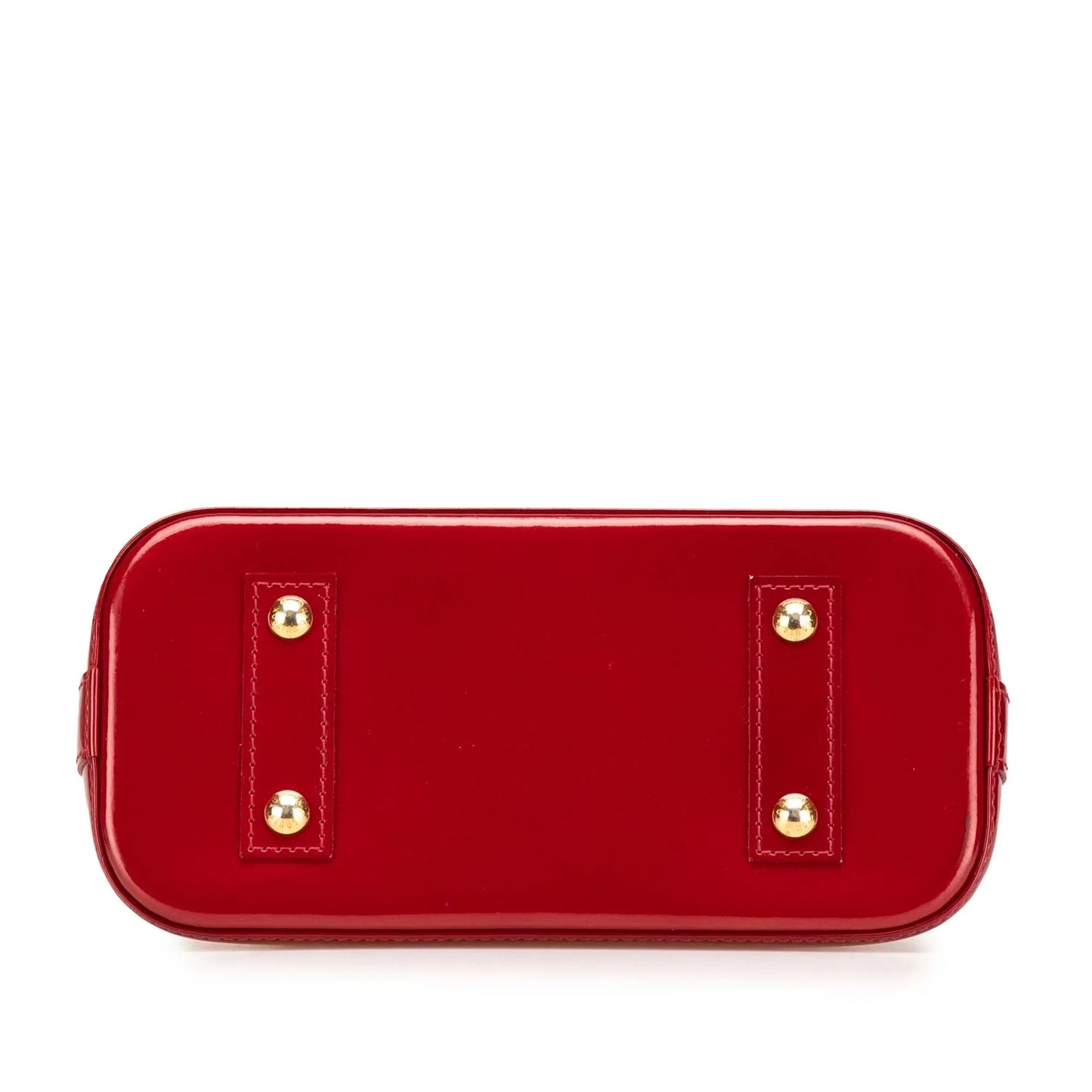 Red Louis Vuitton Monogram Vernis Alma BB Satchel