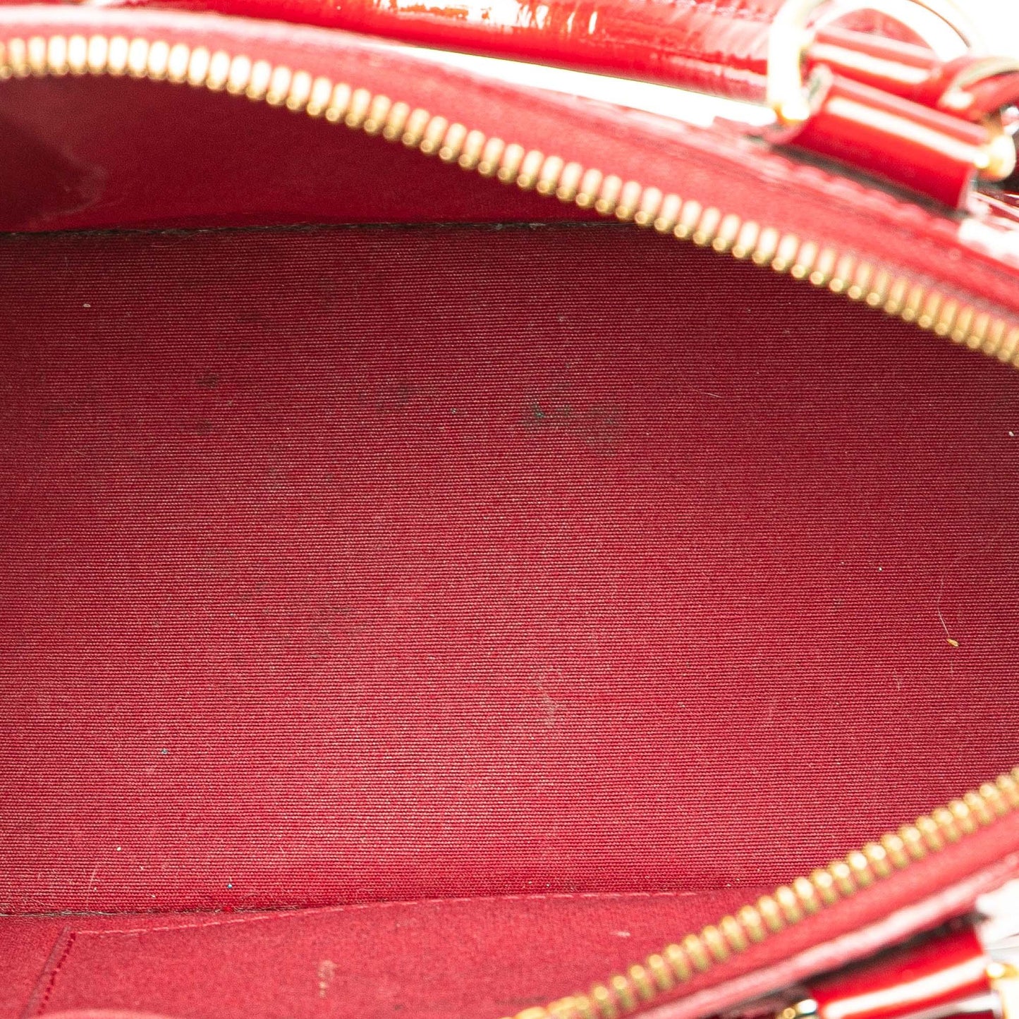 Red Louis Vuitton Monogram Vernis Alma BB Satchel
