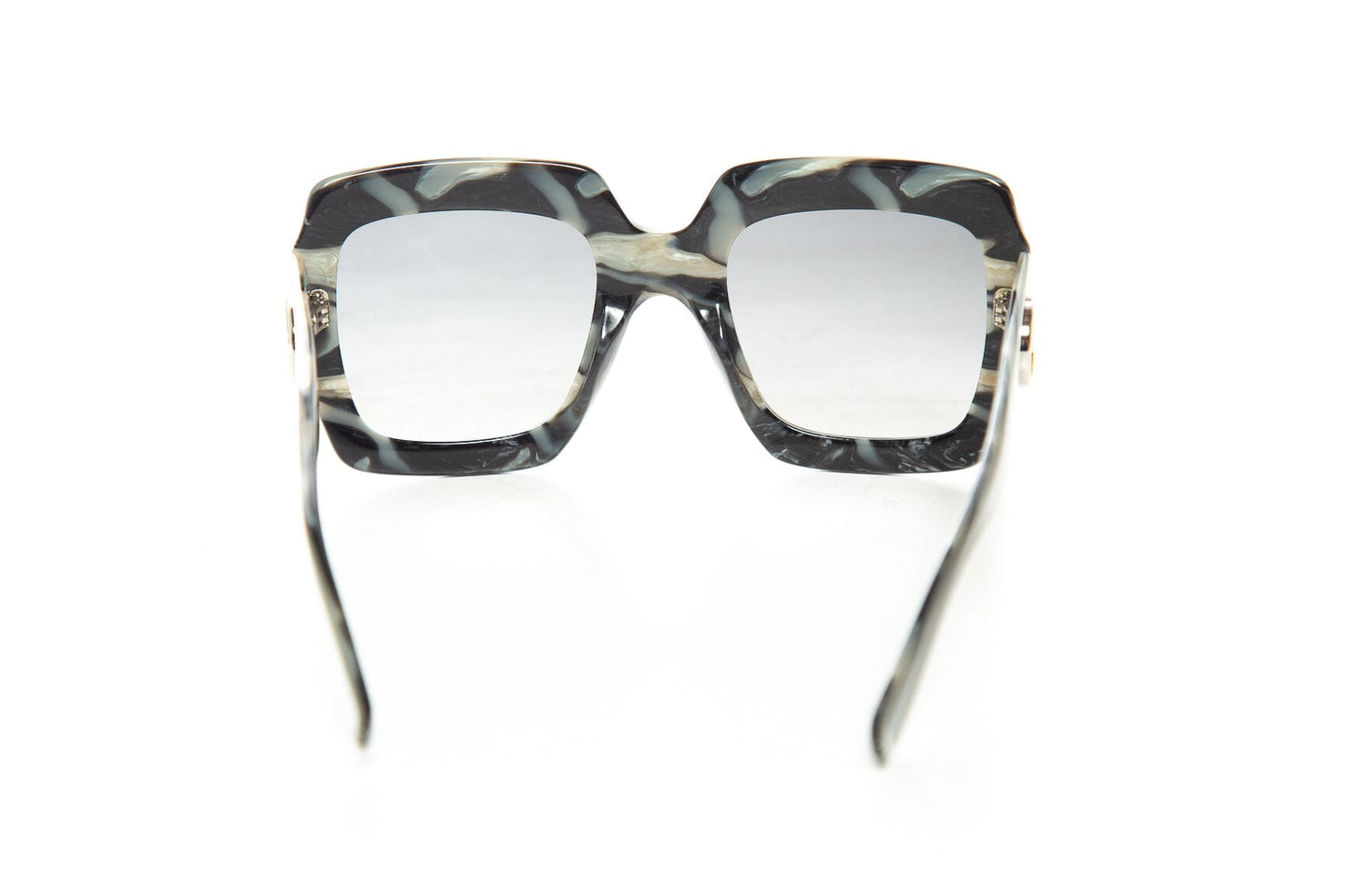 Gucci Silver Rhinestone Large Square Sunglasses